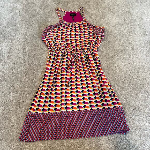 Laundry by Shelly Segal Women's Dress Abstract Print Pink Sleeveless Size M - Picture 6 of 9